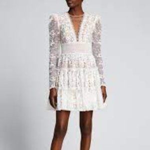 Bronx and Banco | Megan Mini White Lace Cocktail Dress XS